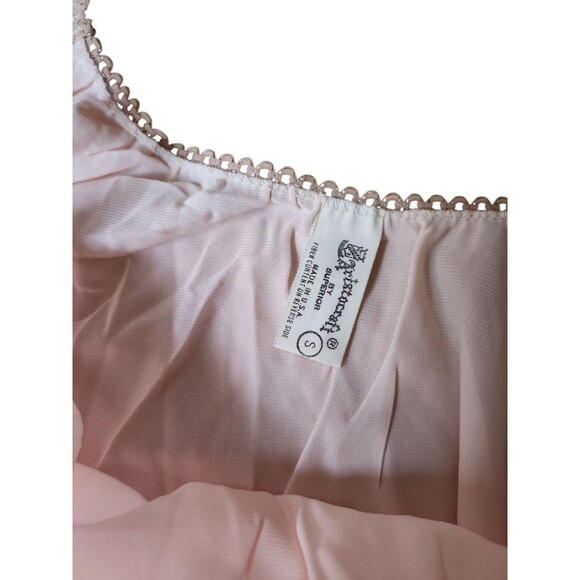 Aristocraft Vintage 60s Slip Dress Size S Pink Sheer Coquette Night Gown Fairy - Picture 5 of 8